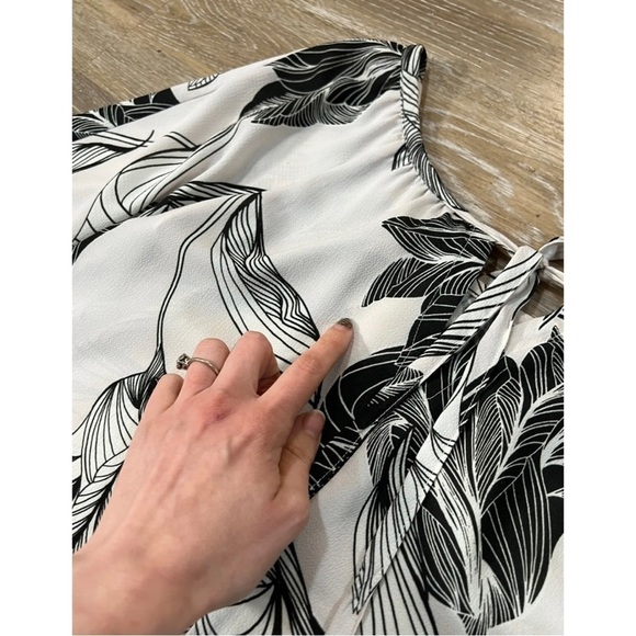 Yoana Baraschi Sz M Womens Tropical Print Tunic Top Hawaiian Peasant Blous - Picture 10 of 15